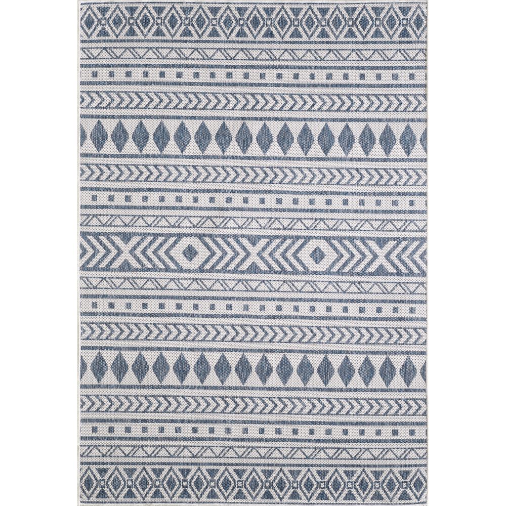 KAS PRV5776 Provo 5 Ft. 3 In. X 7 Ft. 7 In. Rectangle Rug in Ivory/Blue 